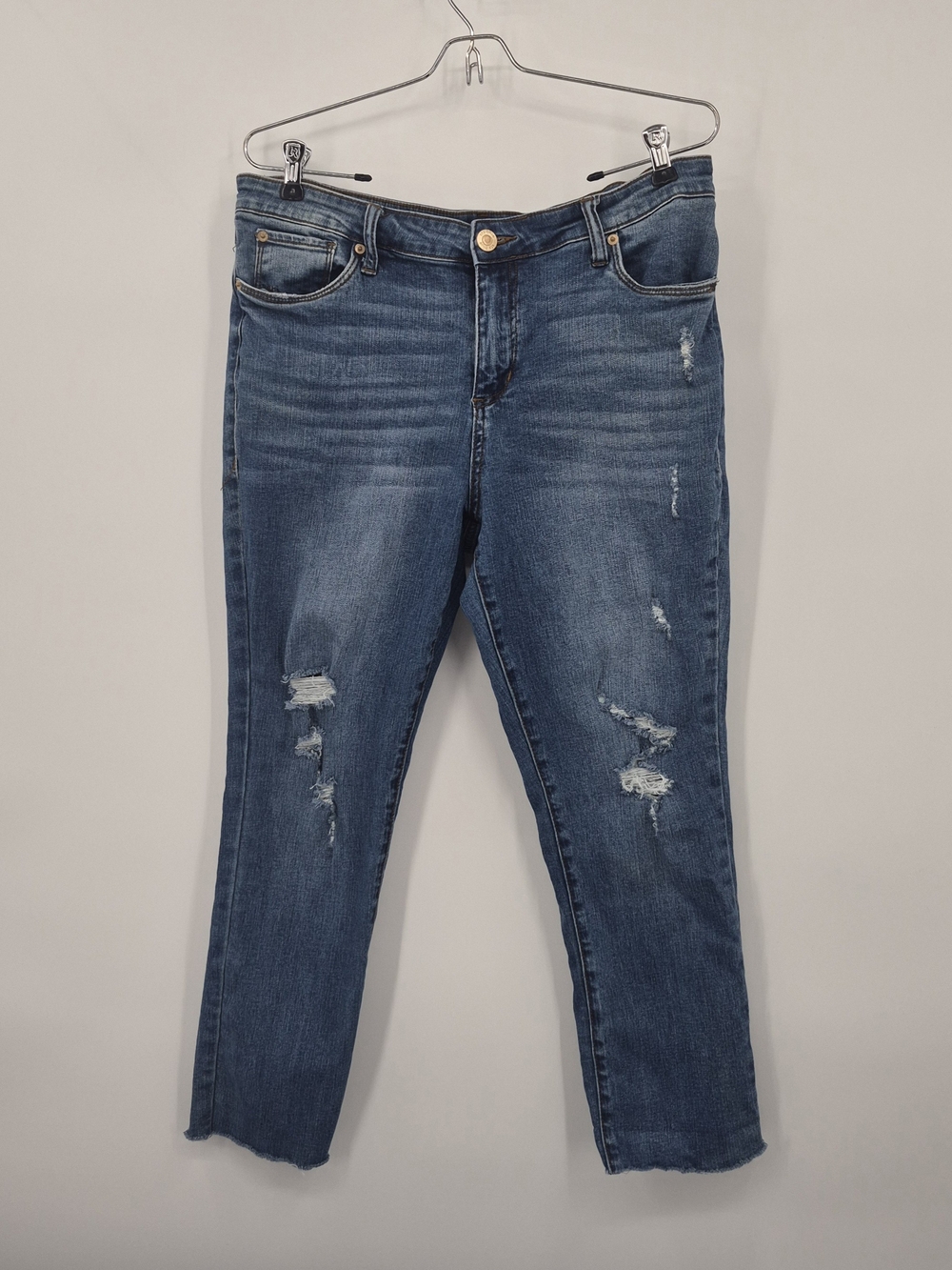 STS Blue Raw Hem Skinny Women's Distressed Blue Jeans Size 32
